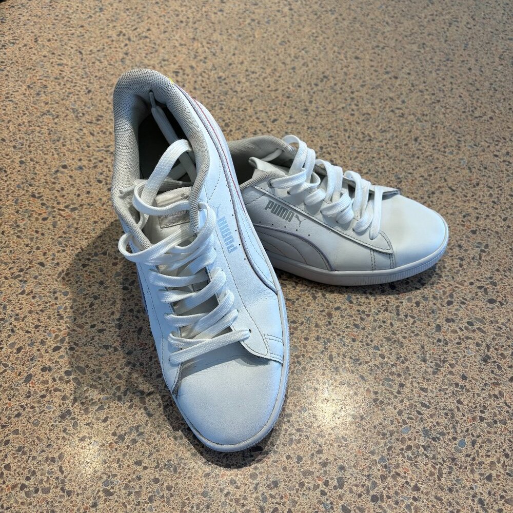 Puma Womens Leather Vikky V2 White